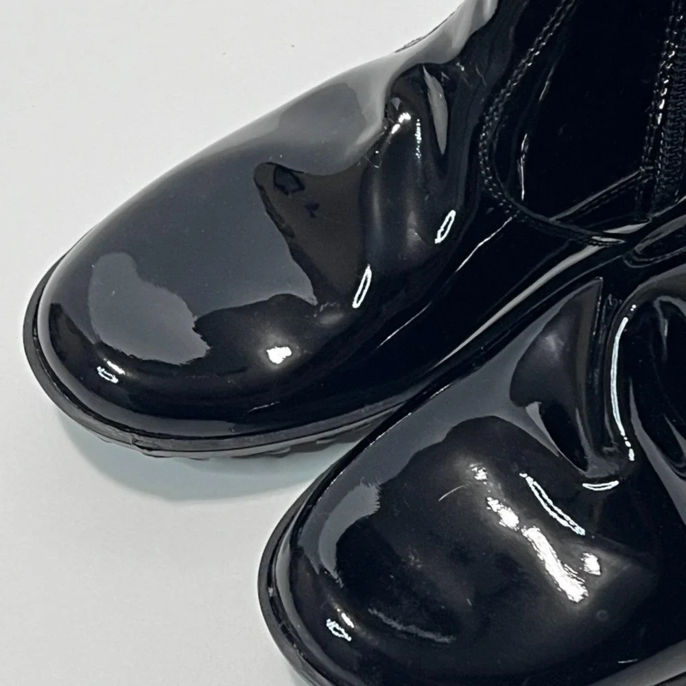 Naturino 34 (2.5) Black Patent Leather Boots Zipper - Picture 6 of 9